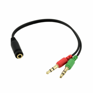 CABLE AUXILIAR SPLITTER Y - 1 HEMBRA - 2 MACHO ESTEREO