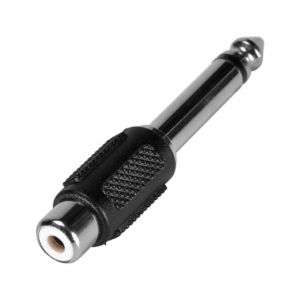ADAPTADOR 1 RCA HEMBRA A 1 6.3MM MACHO MONO - PLASTICO