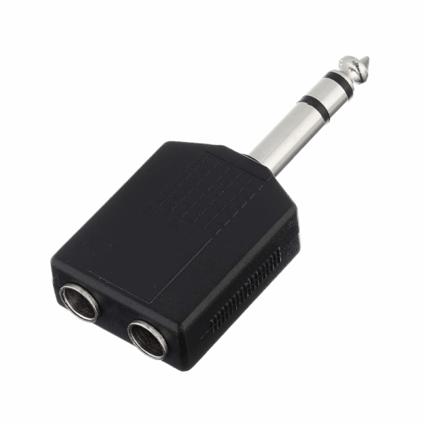 ADAPTADOR 2 6.3MM HEMBRA A 1 6.3MM MACHO ESTEREO