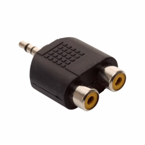 ADAPTADOR 2 RCA HEMBRA A 1 3.5MM MACHO ESTEREO
