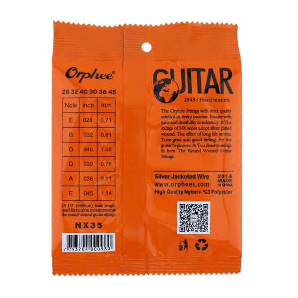 CUERDAS GUITARRA ACUSTICA ORPHEE NX36 - Imagen 2