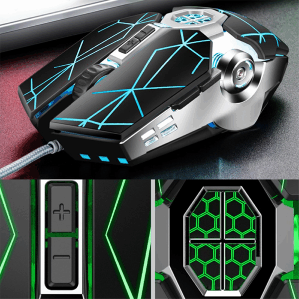 MOUSE USB GAMER Q7 - 7 BOTONES - Imagen 2