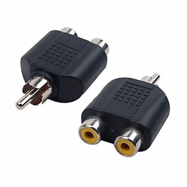 ADAPTADOR 2 RCA HEMBRA A 1 RCA MACHO - Imagen 2